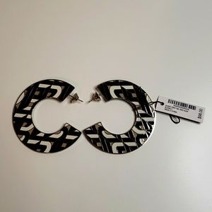 Henri Bendel Hoop Enamel Earrings